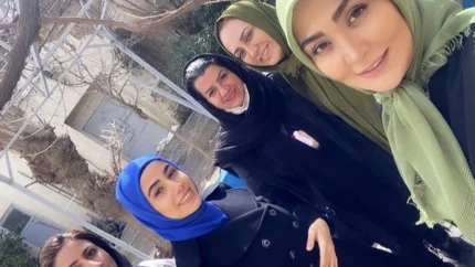 مریم معصومی و دوستانش در پشت صحنه + عکس
