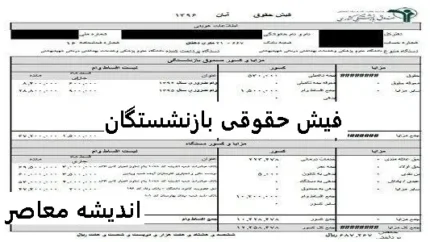 نحوه مشاهده فیش حقوقی بازنشستگان