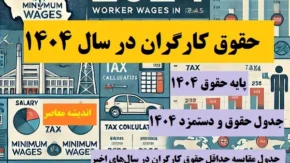 نحوه محاسبه حقوق و دستمزد در سال 1404