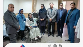 عیادت مدیران بیمه ملت از نماینده سانحه‌دیده شرکت