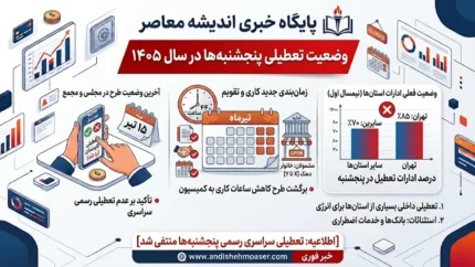 تعطیلی پنج شنبه‌ ها به کجا رسید؟ | آخرین وضعیت طرح تعطیلی پنجشنبه ادارات در سال ۱۴۰۵ +دلیل تاخیر در اجرای تعطیلی پنج شنبه‌ ها چیست؟
