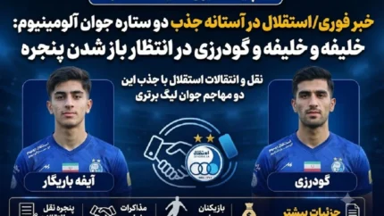 خبر فوری از پنجره نقل و انتقالاتی استقلال تابستان 1405