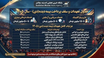 جدول تعهدات بیمه دی و سقف پرداخت بیمه دی در سال ۱۴۰۵(دیدار)
