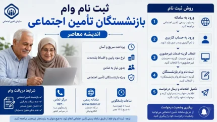ثبت نام وام بازنشستگان تامین اجتماعی