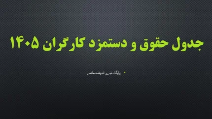 جدول حقوق و دستمزد کارگران ۱۴۰۵؛ حداقل حقوق، بن کارگری، حق مسکن و پایه سنوات اعلام شد+ حداقل حقوق کارگران در سال ۱۴۰۵ چقدر است؟
