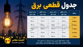 جدول قطعی برق فردا سه شنبه ۲۳ تیر ۱۴۰۵ | ساعت خاموشی همه استان ها | برنامه جدید مدیریت مصرف برق