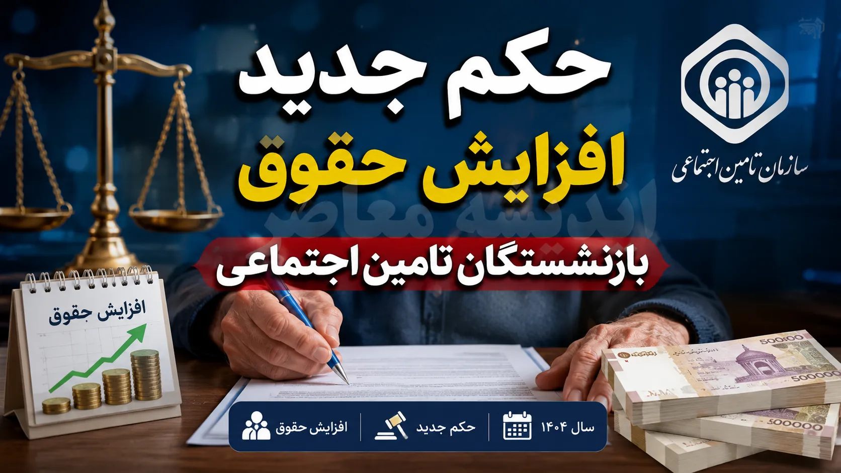 حکم جدید افزایش حقوق بازنشستگان تامین اجتماعی | جزئیات احکام جدید ۱۴۰۵ + نحوه دریافت حکم حقوقی و افزایش مستمری