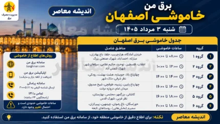 برق من خاموشی اصفهان | استعلام جدول قطعی برق اصفهان با کد ملی و شناسه قبض
