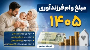 مبلغ وام فرزندآوری ۱۴۰۵ اعلام شد | جدول وام فرزند اول تا پنجم + شرایط ثبت نام و بازپرداخت