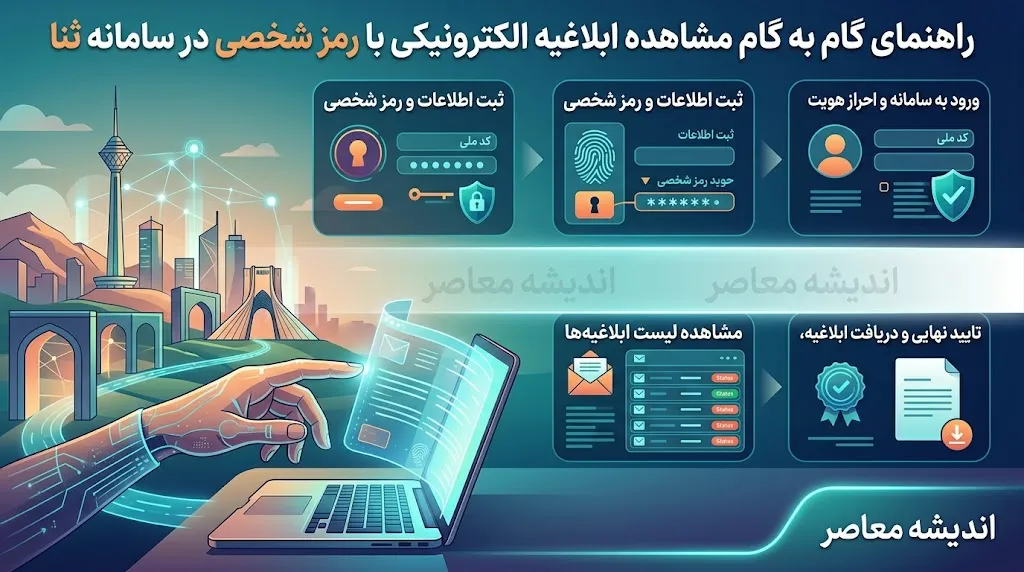 لینک مشاهده ابلاغیه الکترونیکی با موبایل