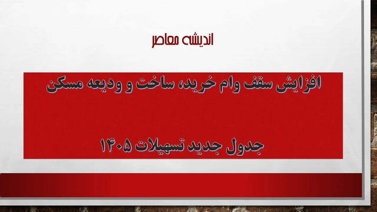 افزایش سقف وام خرید، ساخت و ودیعه مسکن+ جدول جدید سقف وام خرید، ساخت و ودیعه مسکن (۱۴۰۵)