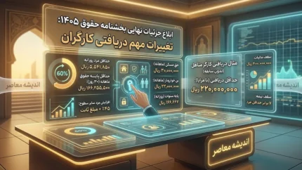 بخشنامه حقوق ۱۴۰۵ کارکنان دولت ابلاغ شد؛ افزایش پلکانی ۲۰ تا ۴۳ درصد + سقف ۱۳۰ میلیونی و معافیت مالیاتی ۴۰ میلیون تومان