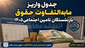 جدول واریز مابه التفاوت حقوق بازنشستگان تامین اجتماعی ۱۴۰۵ | زمان پرداخت معوقات فروردین و اردیبهشت اعلام شد؟