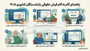راهنمای گام به گام فیش حقوقی بازنشستگان کشوری ۱۴۰۵ | ورود به سامانه، دریافت فیش با کد ملی و مشاهده جزئیات حقوق