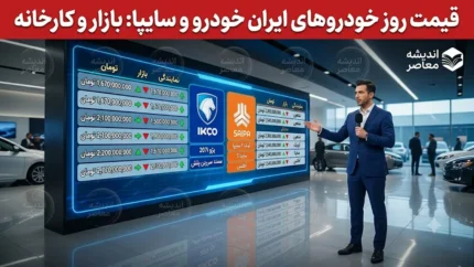 قیمت خودروهای ایران خودرو سایپا امروز پنجشنبه ۱۵ مرداد ۱۴۰۵ | قیمت خودروهای ایران خودرو سایپا امروز پنجشنبه ۱۵ مرداد ۱۴۰۵ در بازار | آخرین جدول قیمت محصولات ایران خودرو و سایپا
