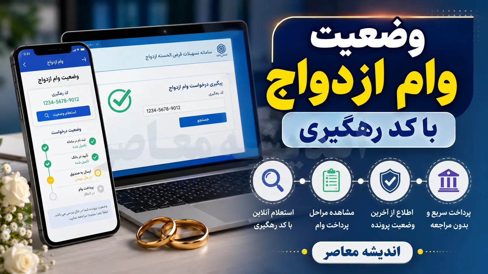 وضعیت وام ازدواج با کد رهگیری ۱۴۰۵؛ مشاهده فوری آخرین وضعیت وام در سامانه بانک مرکزی + راهنمای کامل پیگیری