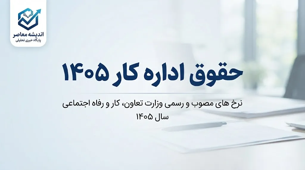 جدول حداقل حقوق اداره کار ۱۴۰۵