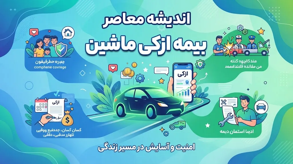 بیمه ازکی ماشین | خرید آنلاین بیمه خودرو، استعلام قیمت، بیمه شخص ثالث و بدنه ازکی