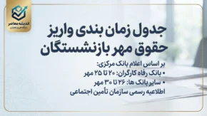 جدول زمان بندی واریز حقوق مهر ۱۴۰۵ بازنشستگان تامین اجتماعی، کشوری و لشکری | زمان پرداخت حقوق بازنشستگان اعلام شد