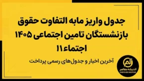 جدول واریز مابه‌التفاوت حقوق بازنشستگان تأمین اجتماعی ۱۴۰۵؛ آخرین وضعیت پرداخت معوقات فروردین و اردیبهشت