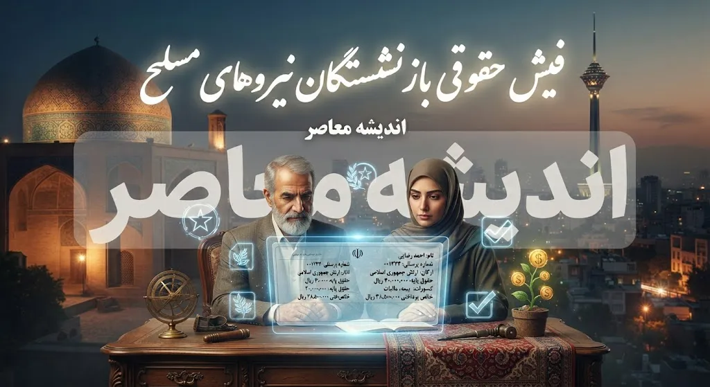 فیش حقوقی بازنشستگان نیروهای مسلح ۱۴۰۵ | دریافت فیش حقوقی شهریور از سامانه ساتا و سابا