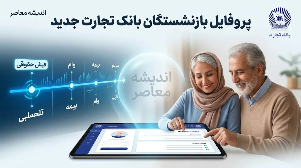 پروفایل بازنشستگان بانک تجارت ۱۴۰۵ | آدرس جدید سامانه و نحوه ورود / پروفایل بازنشستگان بانک تجارت؛ لینک جدید ورود و مشاهده فیش حقوقی / آدرس جدید پروفایل بازنشستگان بانک تجارت اعلام شد؛ راهنمای ورود و خدمات سامانه / سامانه بازنشستگان بانک تجارت ۱۴۰۵؛ مشاهده فیش حقوقی، سپرده و تسهیلات
