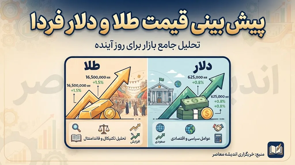 پیش بینی قیمت طلا و دلار فردا پنجشنبه ۲ مهر ۱۴۰۵ | دلار و طلای ۱۸ عیار چقدر می شود؟
