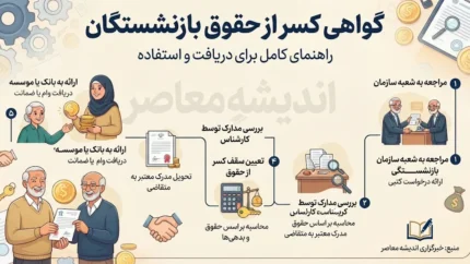 گواهی کسر از حقوق بازنشستگان ۱۴۰۵ | نحوه دریافت و شرایط صدور گواهی