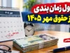 جدول زمان بندی واریز حقوق مهر ۱۴۰۵ بازنشستگان کشوری، لشکری و تامین اجتماعی | حقوق بازنشستگان چه روزی واریز می شود؟